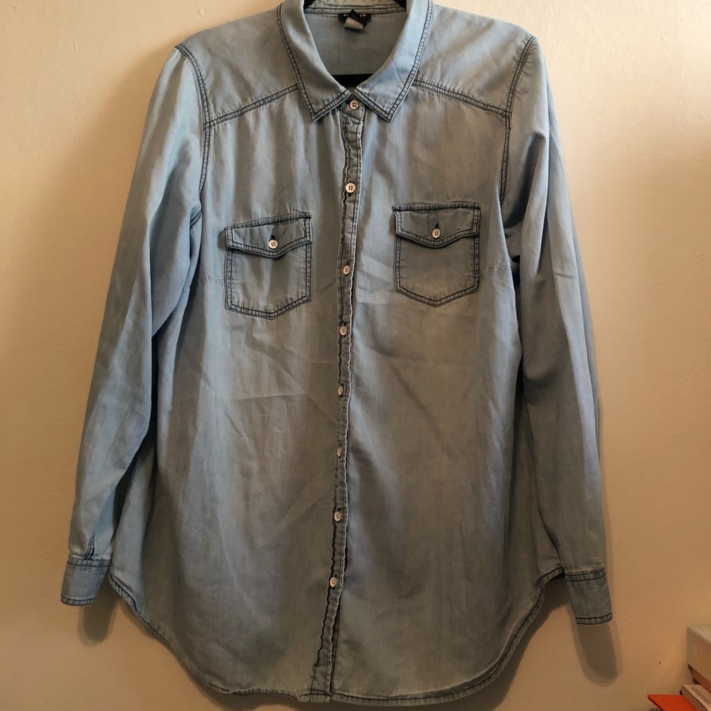 Light blue denim shirt